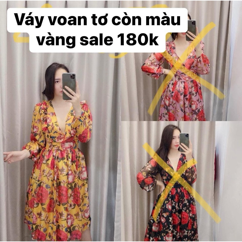 Váy hoa voan tơ dáng maxi đi biển siêu xinh Ashley (ảnh chụp thật)