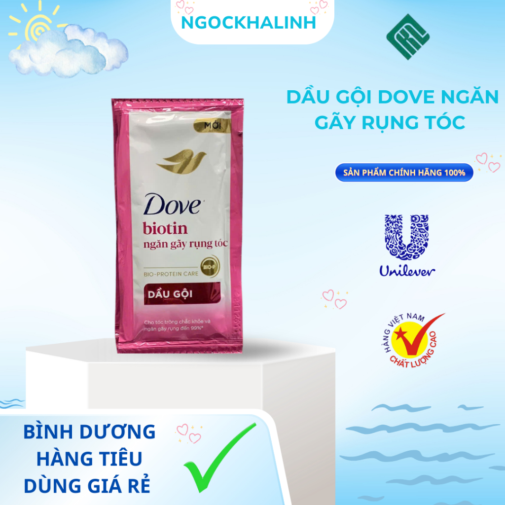 Dầu gội Dove ngăn gãy rụng tóc ( 1 dây 10 gói)