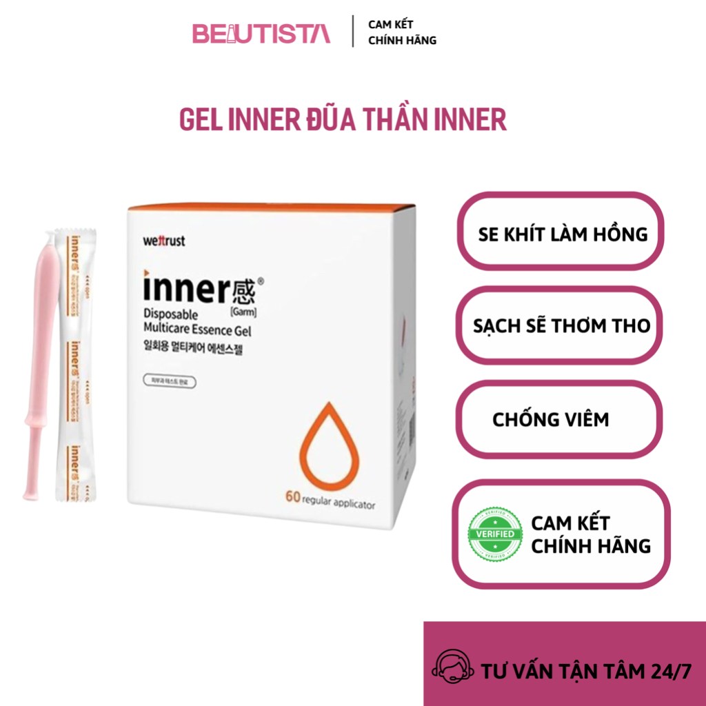 <Chính hãng> Đũa thần Inner Hàn Quốc hộp que gel Inner vệ sinh phụ nữ se khít làm hồng vùng kín