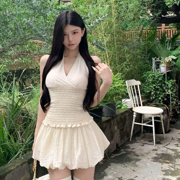 [ Đ-243 ] Đầm yếm chất thun xốp from bí có quần trong Women Nữ | BigBuy360 - bigbuy360.vn