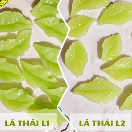 Khuôn silicon lá cây lá gân mã L1 L2 làm bánh đẹp mê ly khuôn lá gân L1, L2 làm rau câu 4d