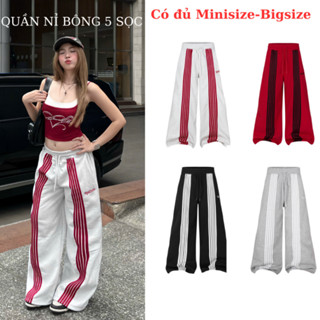 (QUẦN DÀY+FORM RỘNG)  QUẦN DÀI NỈ BÔNG PHỐI 5 SỌC ĐỊNH LƯỢNG 350GSM ĐEN.STU  (Q5)