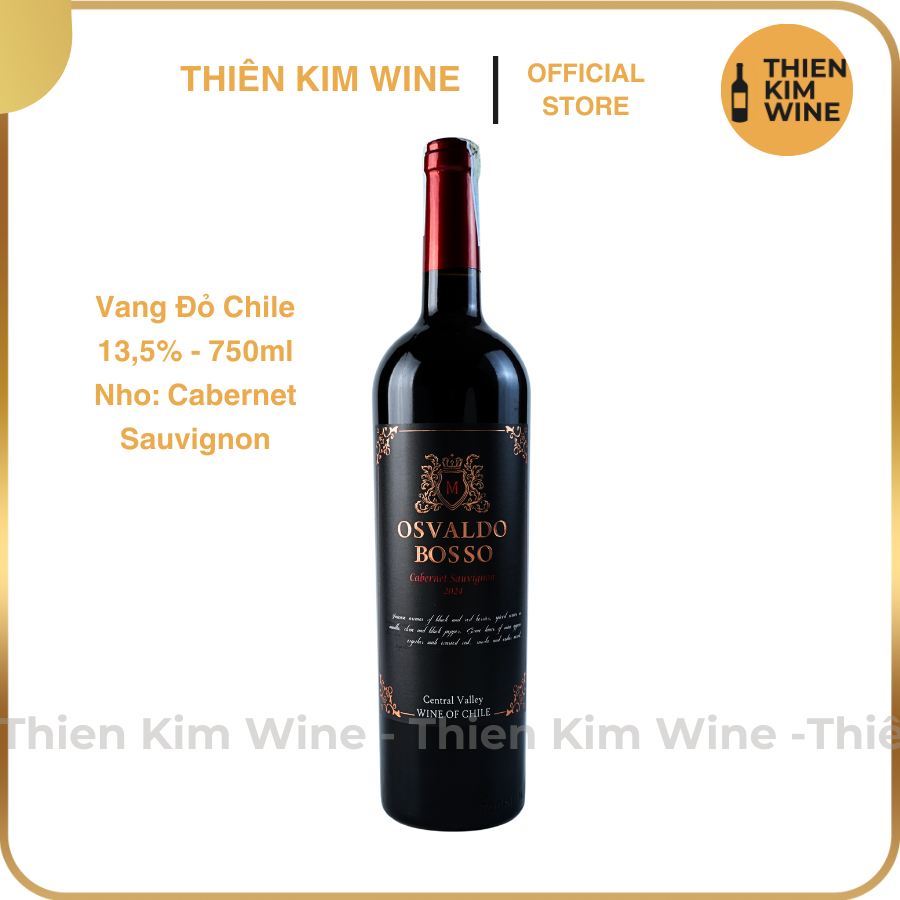 [Chính Hãng] - Rượu Vang Đỏ Chile Olvado Bosso Wine Cabernet Sauvignon - 750ml (13,5%)