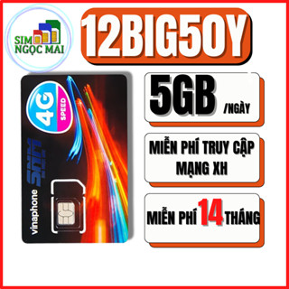 Sim 4G Vinaphone VD149 - D500 - 12BIG50Y - 12D159V - U1500 500GB/T - MIỄN PHÍ 12T - SIM NGỌC MAI