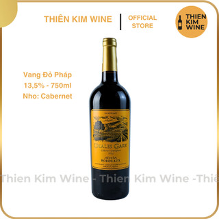   Chính Hãng  - Rượu Vang Đỏ Pháp Chales Gary Cabernet Sauvignon - 750ml  13,5%  