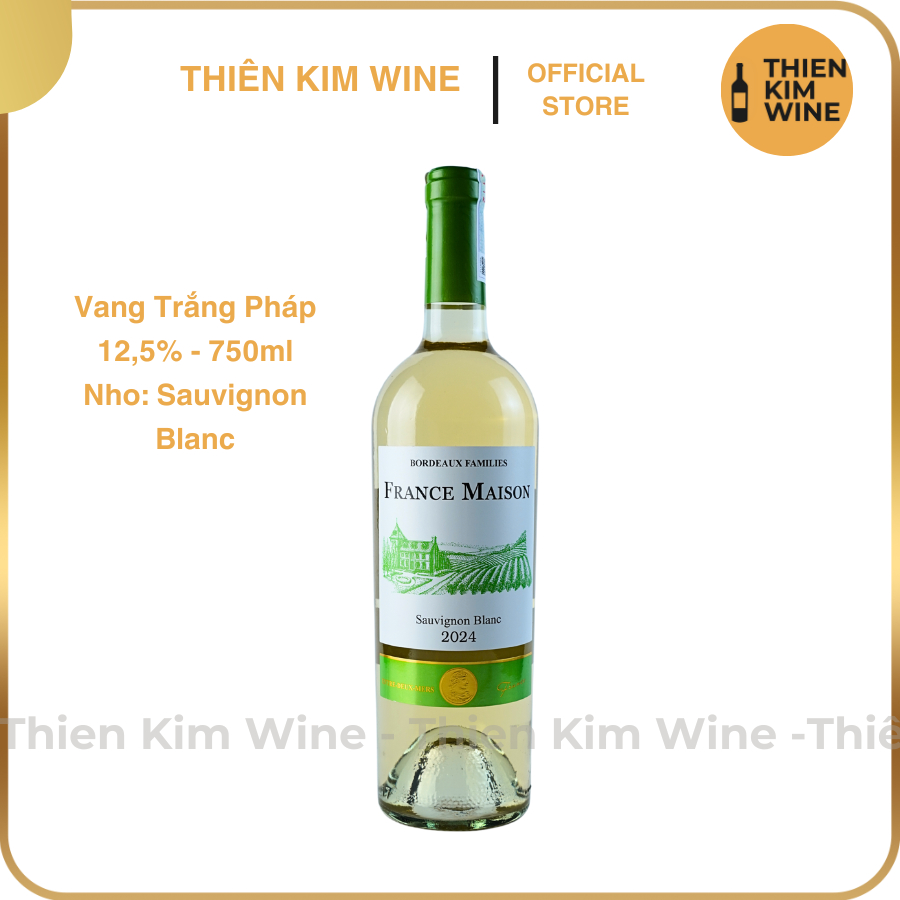 [Chính Hãng] - Rượu Vang Trắng Pháp France Maison Cabernet Sauvignon Blanc- 750ml (12,5%)
