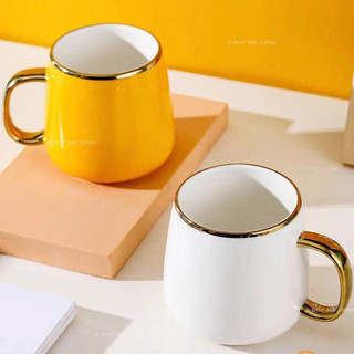 Cốc sứ ly sứ viền vàng decor