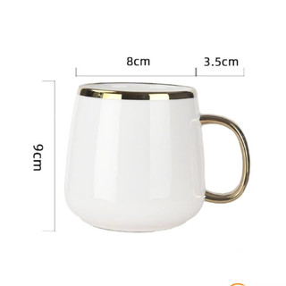 Cốc sứ ly sứ viền vàng decor