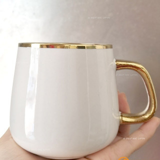 Cốc sứ ly sứ viền vàng decor