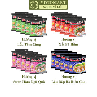 [SET10GÓI] - MASAN - Mì khoai tây Omachi 4 vị: Lẩu Tôm Càng, Xốt Bò Hầm, Sườn Hầm Ngũ Quả, Lẩu Bắp Bò Riêu Cua (80g/gói)