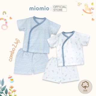  Combo 2 Bộ Quần Áo Cộc Cài Lệch Sơ Sinh MIOMIO Cho Bé Trai Bé Gái  Từ 0 - 24 Tháng  Vải Cotton 