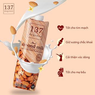 [COMBO 2 HỘP 1 LÍT] Sữa Hạt 137 Degrees Healthy – NK Thái Lan – Không Đường / Mật Hoa Dừa