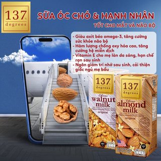 [COMBO 2 HỘP 1 LÍT] Sữa Hạt 137 Degrees Healthy – NK Thái Lan – Không Đường / Mật Hoa Dừa