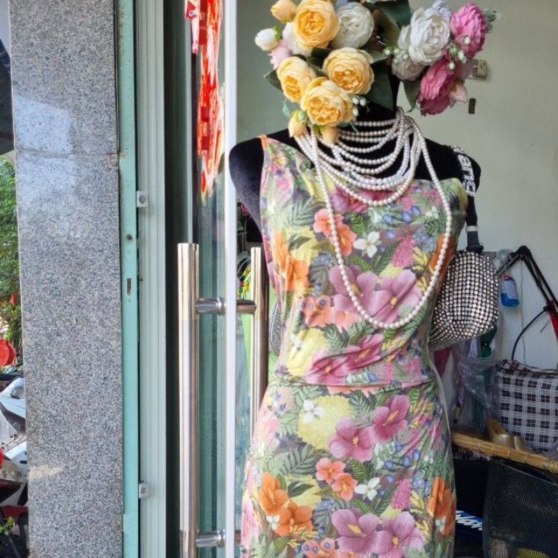 đầm thun dáng dài nữ