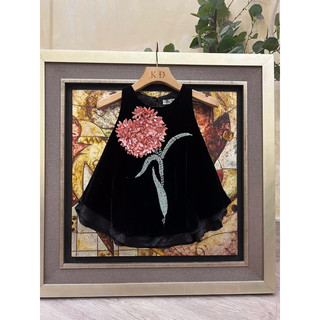 Áo Nhung The 2 Dây Dáng Babydoll Đính Hoa Cẩm Tú Cầu Đủ 3 Màu Thuỳ Ngô Thanh Store