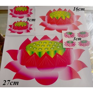 Decal phản quang hình Phật -Hoa sen dán xe-dán tường-Hình Phật bản mệnh dán điện thoại Decal phản quang hình Phật -Hoa s