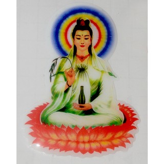 Decal phản quang hình Phật -Hoa sen dán xe-dán tường-Hình Phật bản mệnh dán điện thoại Decal phản quang hình Phật -Hoa s