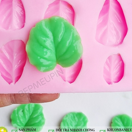 Khuôn silicon lá mẫu đơn lá hồng tròn to lá dola rất đẹp cong 4d mã TL6