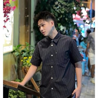 Áo Sơ Mi Nam DI.OR Họa Tiết Monogram Họa Tiết Chất Liệu Dày Dặn Cao Cấp Không Nhăn, Áo Sơ Mi DIOR Cao Cấp Hot Hit 2024