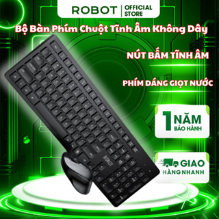 Bộ Bàn Phím Và Chuột Tĩnh Âm Không Dây ROBOT KM4000 2.4GHz Độ Phân Giải 1600DPI