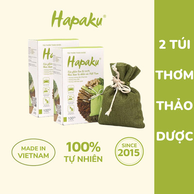 Combo 2 Túi Thơm Tự Nhiên HAPAKU Hút Mùi, Khử Mùi Tủ Quần Áo, Phòng Ngủ, Treo Ô Tô