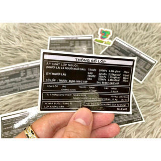 Bộ tem thông số Vision 2018 -2019