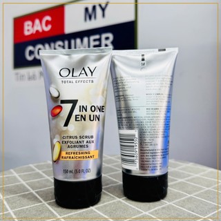 Sữa rửa mặt Olay Total Effects 7in1 Foaming Cleanser Revitalizing-Citrus Scrub Refreshing tuýp 150ml