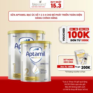 Sữa Bột Aptamil Bạc  Profutura Synbyotic Úc Số 1 2 3 4 Phát Triển Toàn Diện Cho Bé Lon 900g