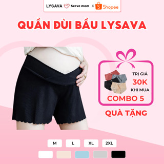 Quần Đùi Bầu Mặc Trong Váy Cho Bà Bầu, Quần Bầu Cạp Chéo Bigsize Lụa Tăm Mềm Mát Mặc Nhà Melysa QD3