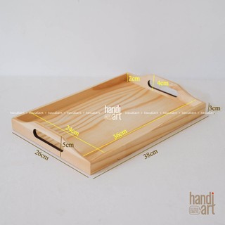 Khay gỗ tay cầm, Khay đựng bánh, trái  phong cách nhật bản