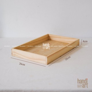 Khay gỗ tay cầm, Khay đựng bánh, trái  phong cách nhật bản
