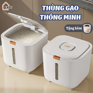 Thùng Đựng Gạo Thông Minh 5kg 10kg – Chống Côn Trùng, Chống Ẩm, Kín Nắp Tự Động