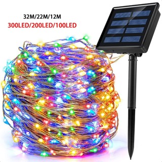 Đèn LED Dây Năng Lượng Mặt Trời 32M/22M/12M/7M - 8 Chế Độ Chống Nước IP65 | Trang Trí Sân Vườn/Tiệc Cưới/Cây Thông Noel
