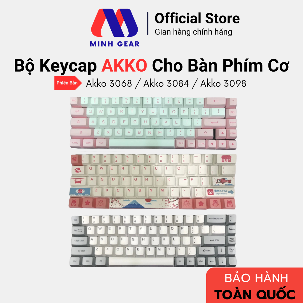 Bộ nút keycap AKKO cho bàn phím cơ 3068 / 3084 / 3098