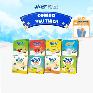 Combo YÊU THÍCH sữa chua, váng sữa, Hoff bổ sung: canxi, kẽm, HMO, MFGM, vitamin , men vi sinh 12 lốc (48 hộp x 55g)