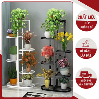 Kệ Để Chậu Cây, Kệ 7 tầng Để Hoa Trang Trí Chất Liệu Thép Không Gỉ Cao Cấp