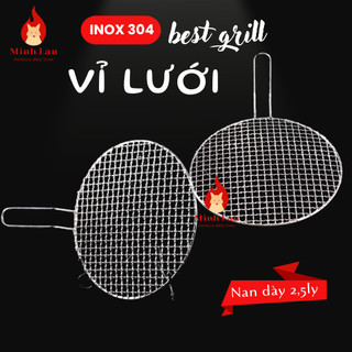  Vỉ Lưới INOX 304 vỉ nướng Mắt Cáo nan dày 2,5 mm sáng bóng cao cấp bền bỉ không han gỉ 