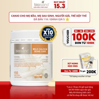 Canxi sữa hữu cơ Bioisland tăng cường canxi cho mẹ bầu chống còi xương dị tật thai nhi, tăng chiều cao trẻ vị thành niên