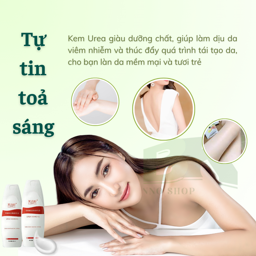 Kem Bôi Viêm Nang Lông UREA 200ml - Loại Bỏ Da Viêm Nang Lông Chân, Vảy Rắn, Sần Sùi, Giúp Da Sáng Căng Mướt Mịn Màng