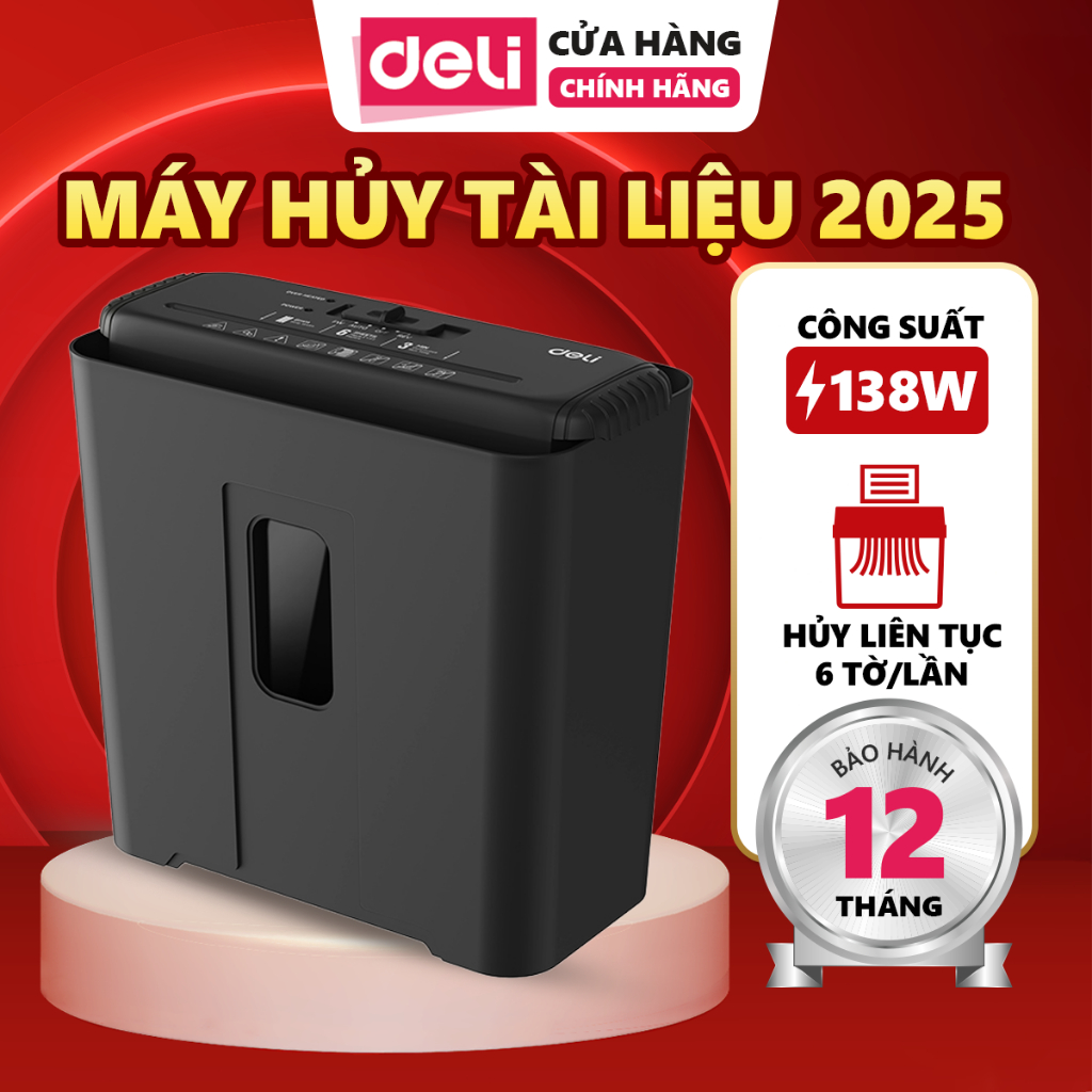 Máy Hủy Tài Liệu Mẫu Mới 2025 ET102SC Máy Băm Giấy Liên Tục 6 Tờ A4/ 1 Lần Cho Văn Phòng