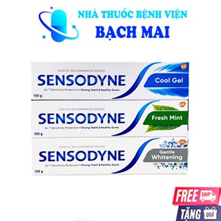  Kem đánh răng Sensodyne 100g Fresh Mint - Cool Gel - White GIẢM Ê BUỐT RĂNG 