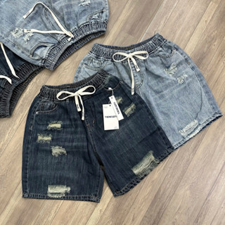  TIENSTYLE - Quần Jean Ngố Nữ Phom Lững Lưng Chun Eo Ống Rộng Không Giãn QC Quần jean nữ Bigsize 70kg 