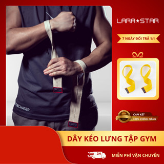 Dây kéo lưng tập gym Lara Star LS0772, dây kéo kết hợp đai quấn cổ tay hỗ trợ nâng tạ, lên xà