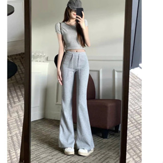 Quần  Ống Loe Chất Nỉ Hàn Cao Cấp,Quần Hách Dáng, Có Rây Rút Eo