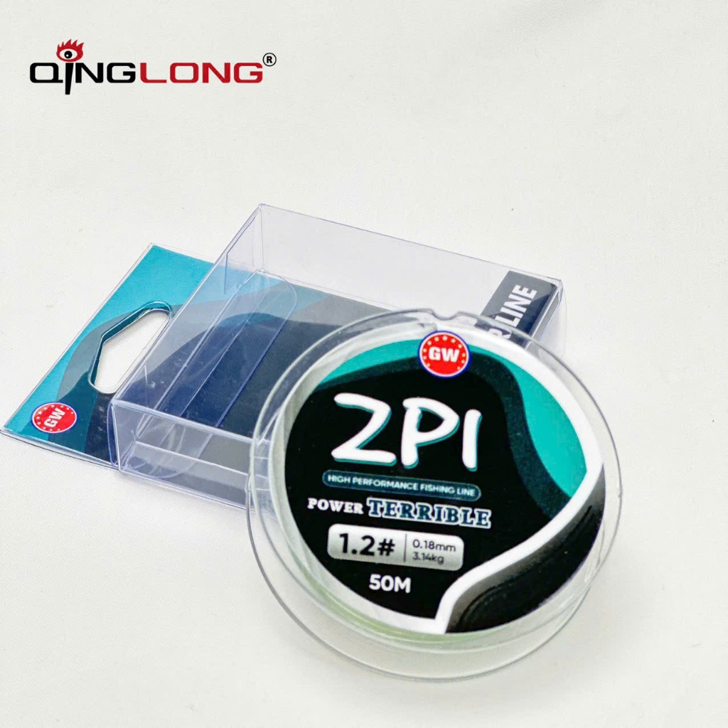 Dây Cước Câu Cá GW ZPI 50m – Màu Xanh Nước, Mềm, Cắt Nước Tốt