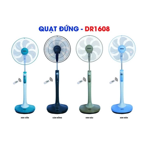 Quạt cây đứng điều khiển từ xa SENKO DR1608, Công suất 65W, Sải cánh 390mm, Bảo hành chính hãng