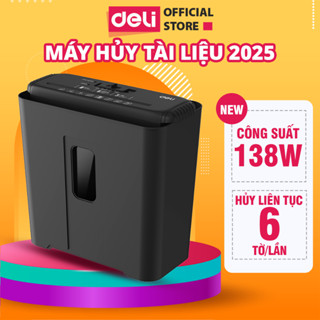Máy Hủy Tài Liệu Chính Hãng Deli 6 Tờ/1 Lần Máy Băm Giấy Công Suất 140W Dành Cho Văn Phòng Nhỏ & Vừa