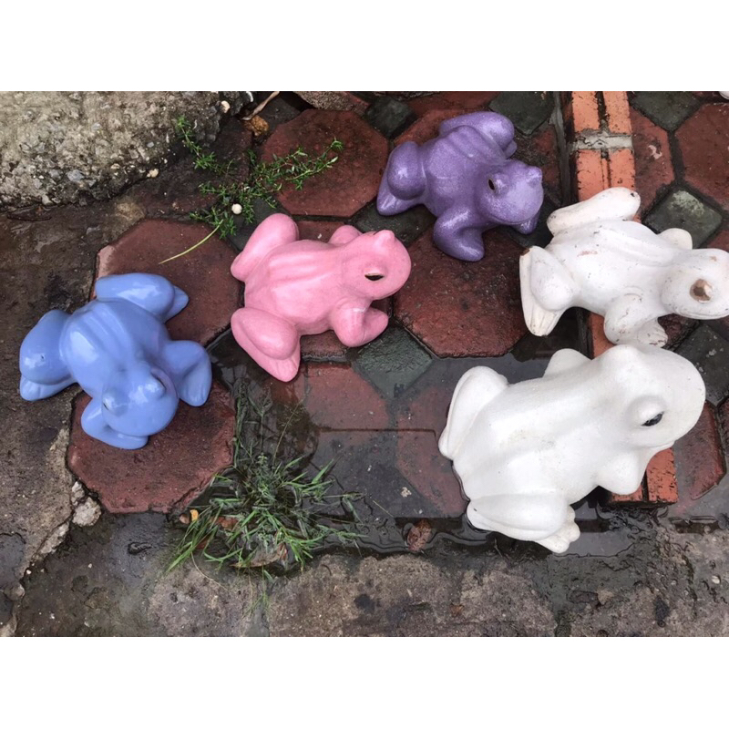 Tượng con vật gốm sứ decor sân vườn, tiểu cảnh ếch, ốc sên, thỏ, nhím….