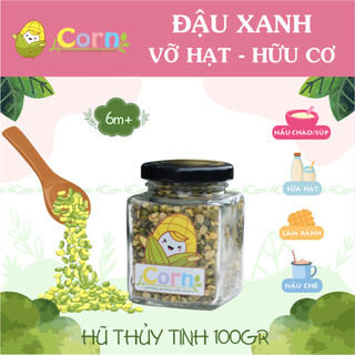 Đậu xanh hữu cơ VỠ HẠT Anbio - Cho bé 6m+