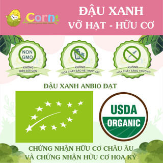 Đậu xanh hữu cơ VỠ HẠT Anbio - Cho bé 6m+